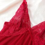 ⁦بيجامات نسائية مثيرة برقبة V عميقة ، حمالة صدر مفتوحة ، ملابس داخلية بلا أكمام ، مجموعة تنورة صغيرة ، ملابس مهدئة ، ناعمة ، موضة ، لطيفة ، صيف⁩ - الصورة ⁦3⁩
