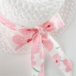 New Summer Girl Dress Sweet Sleeveless Small Flower Print Big Bow Cotton Cloth Dress Set of 2 Suitable for 0-3 Years Old - الصورة 6