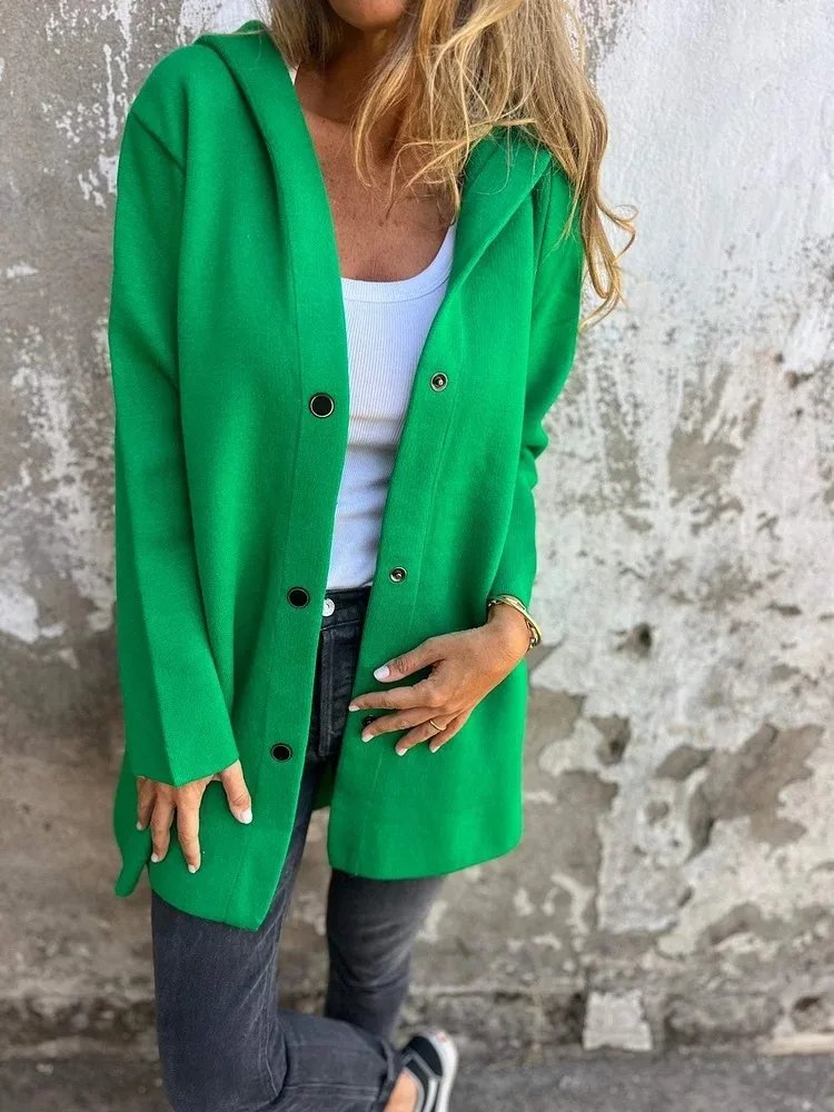 women solid button hooded pocket jacket casual loose red grey streetwear autumn winter jackets coat outerwear fall tops women solid button hooded pocket jacket casual loose red grey streetwear autumn winter jackets coat outerwear fall tops