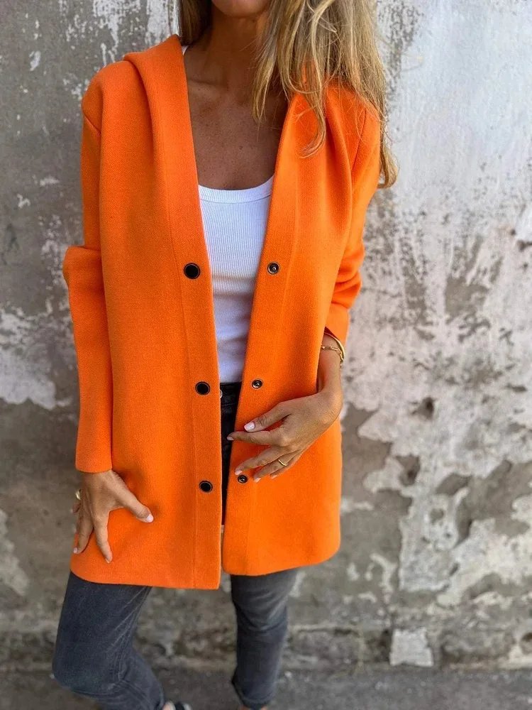 women solid button hooded pocket jacket casual loose red grey streetwear autumn winter jackets coat outerwear fall tops women solid button hooded pocket jacket casual loose red grey streetwear autumn winter jackets coat outerwear fall tops