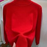 2024 Autumn Women Pullover Sweater Fashion Half Turtleneck Knitted Female Jumper Long Sleeve Winter Black Soft Elastic Blouse - الصورة 6
